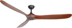 reiga 70" Modern Solid Wood Blades Ceiling Fan with Remote Control,