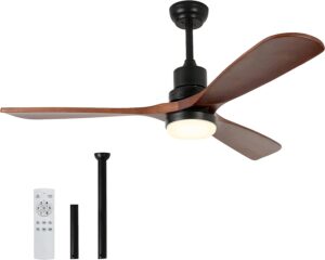 USOR 52" Ceiling Fan with Light Remote Control,