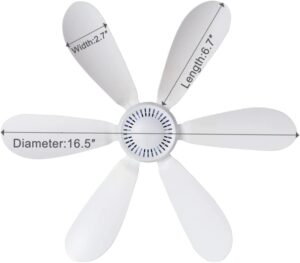 Battery operated, Power Bank powered USB Mini Small Ceiling Fan quiet: