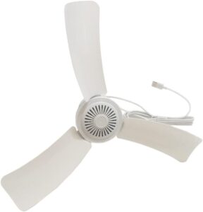 Portable Ceiling Fan Mini USB Tent Fans for Camping, Outdoor Hanging: