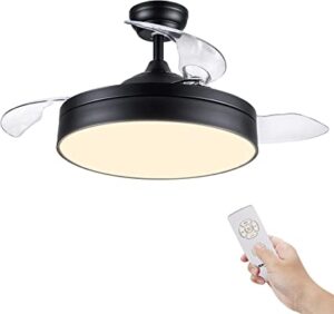 Newday Retractable ceiling fan, 42 inch Ceiling Fan with Lights