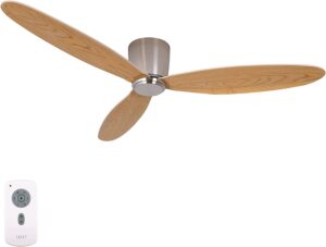 LUCCI AIR Ceiling Fan, Metal 35 W, Chrome/Teak: