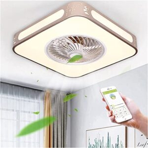 Gold Bluetooth Ceiling Fan with Light and Remote: