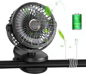 Personal Small Desk Fan with 3 Speed & 270° Rotate for Bedroom Home Room Stroller Table Camping
